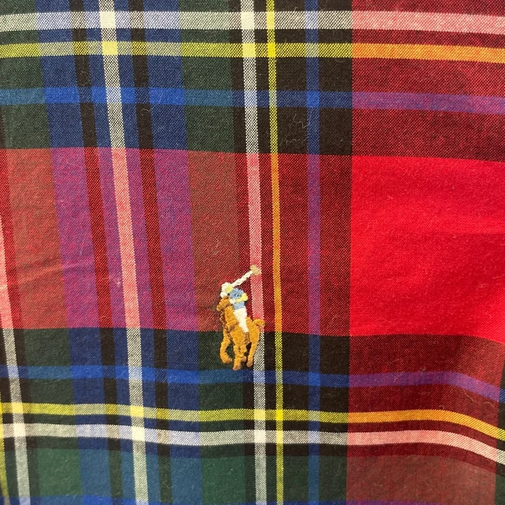 Ralph Lauren‎ Red and Blue Plaid Button-Down Shirt